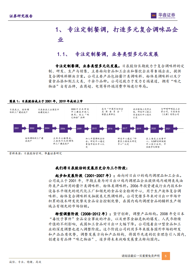 日辰股份-公司深度报告：定制餐调引领者，研发+渠道双管齐下-220716.pdf 第5页
