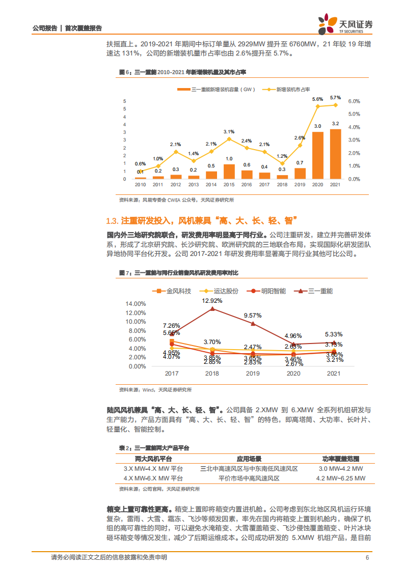 三一重能-成本管控的极致抓手，市占率节节攀升-220715.pdf 第6页