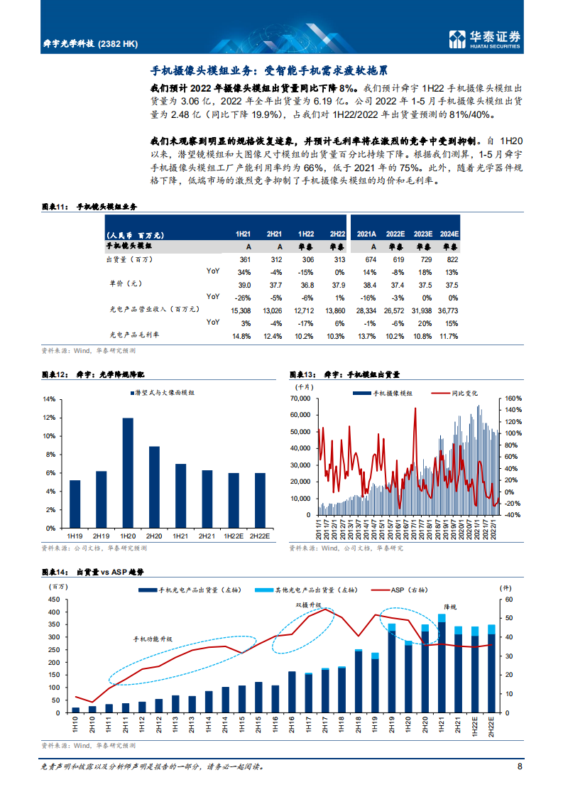 舜宇光学科技-手机疲弱，汽车业务带来买入价值-220701.pdf 第8页