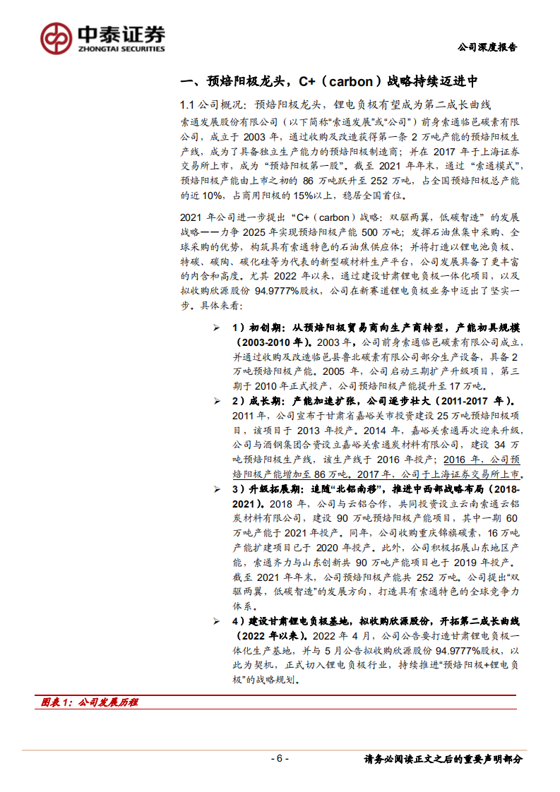索通发展-预焙阳极+锂电负极双轮驱动，公司有望进入持续高景气周期-220708.pdf 第6页