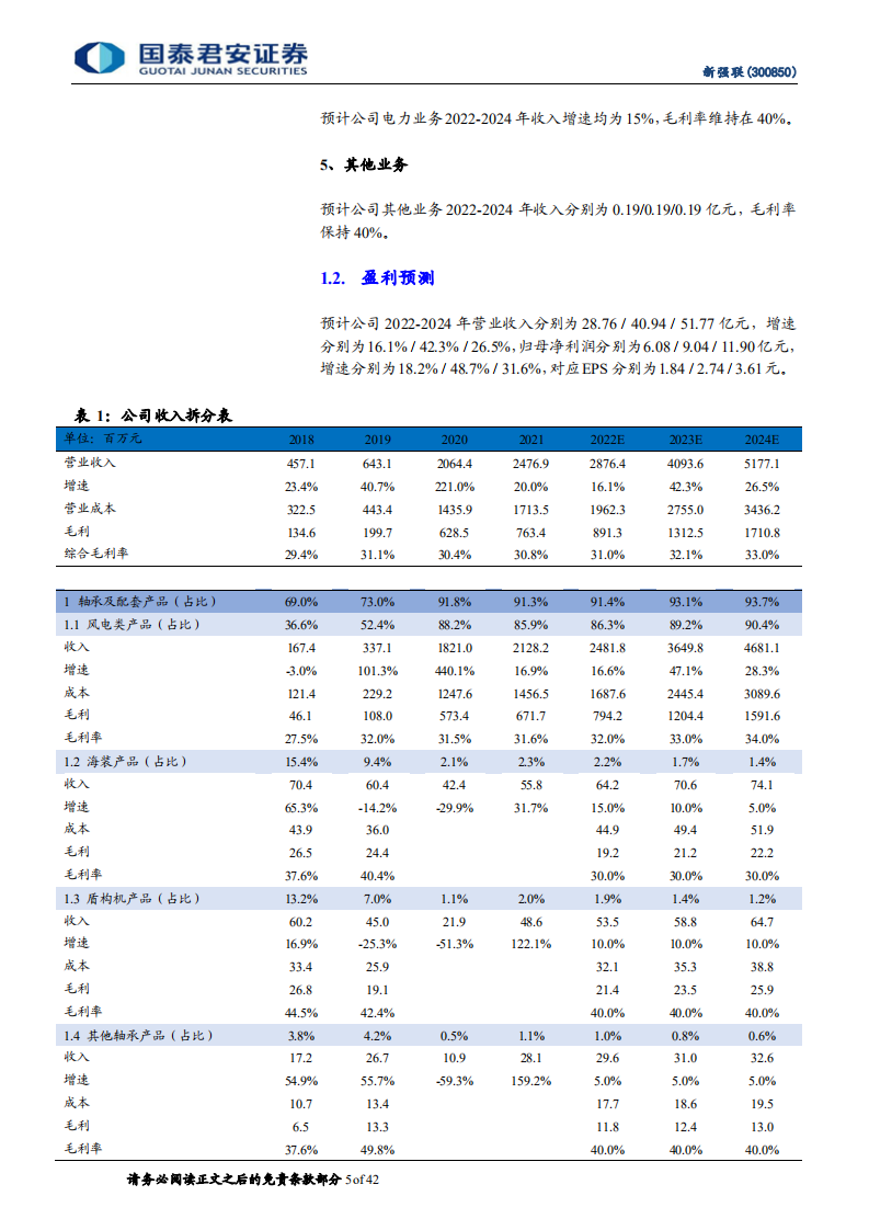 新强联-深度报告：风电轴承国产化引领者，风机加速大型化下份额向好-220721.pdf 第5页