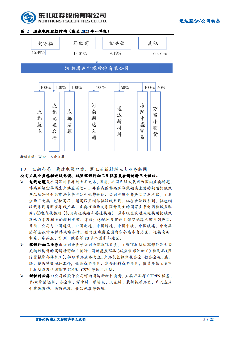 通达股份-电力收入成本两端改善，军品景气度持续提升-220811.pdf 第5页