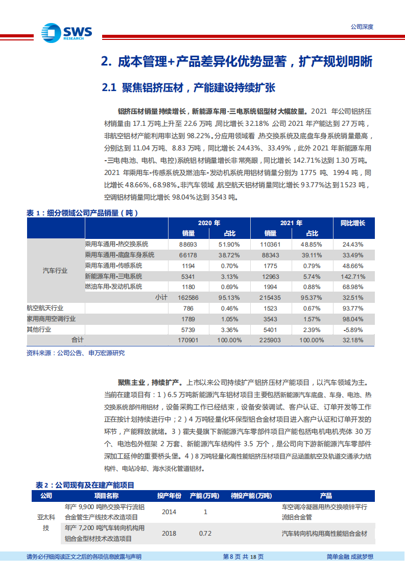 亚太科技-汽车铝挤压材龙头，乘轻量化东风-220701.pdf 第8页
