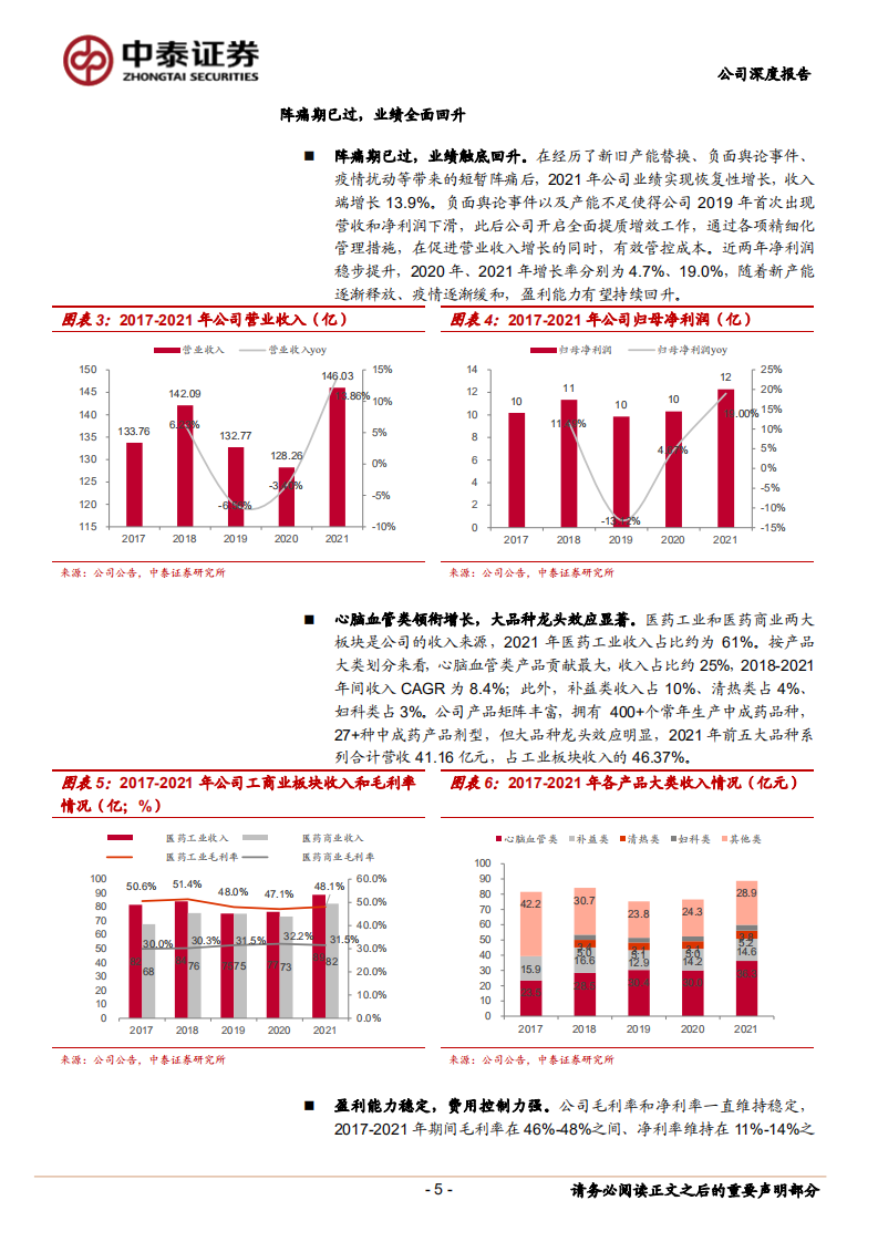 同仁堂-资源型中药龙头，静待国企混改落地-220812.pdf 第5页