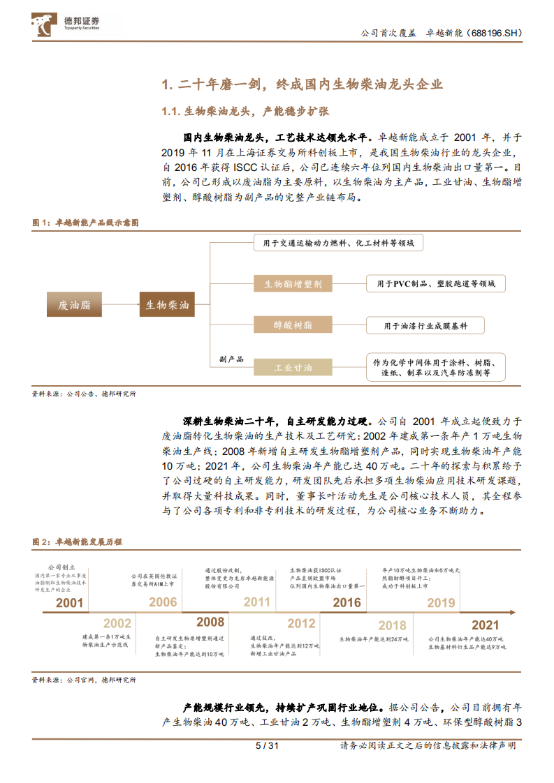 卓越新能-生物柴油龙头企业，减排东风助力成长-220719.pdf 第5页