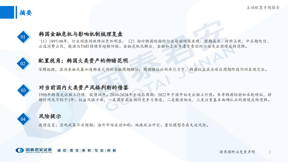 资产配置市场分析系列之三：柳暗花明，亚洲金融危机后，韩国为何走出股债双牛？-220729.pdf 第2页