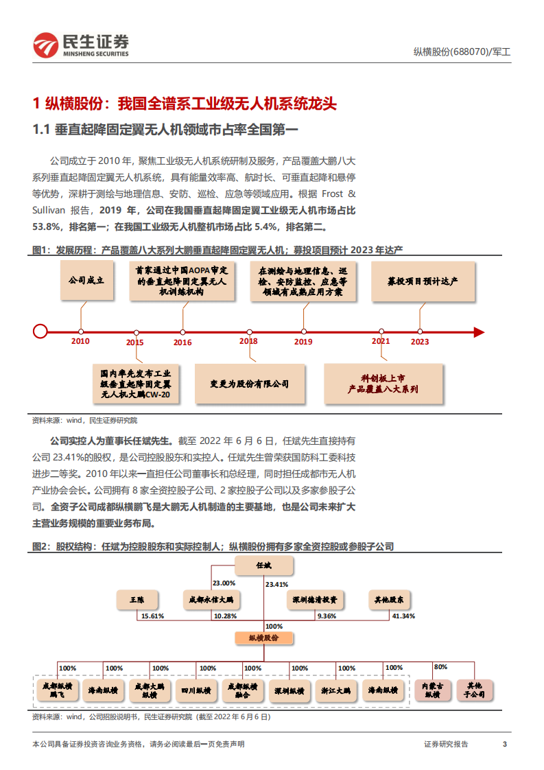 纵横股份：&ldquo;大鹏纵横&rdquo;，我国工业级无人机领军者-220721.pdf 第3页