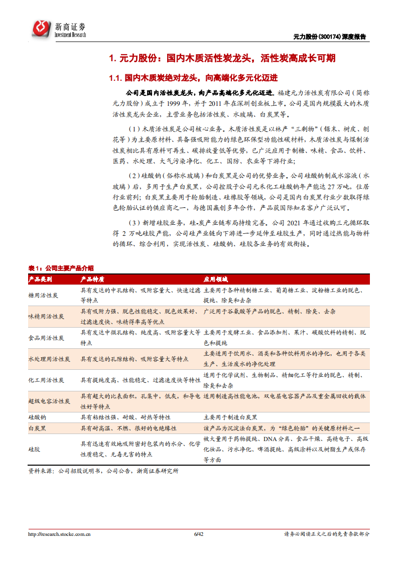 元力股份-深度报告：木质活性炭龙头，政策扶持下游需求增长-220804.pdf 第6页