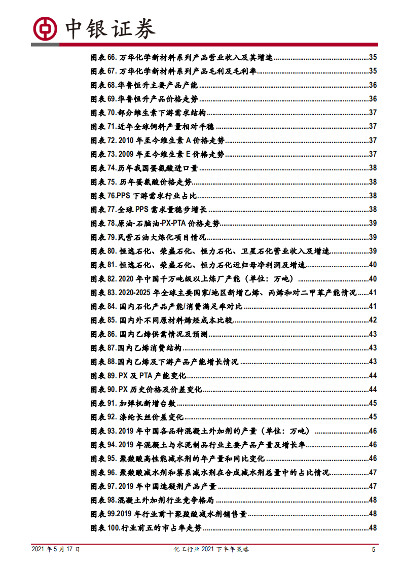 化工行业2021下半年策略：行业维持高景气，碳中和背景下的产业升级与集中度提升将是未来主基调-中银国际.pdf 第5页