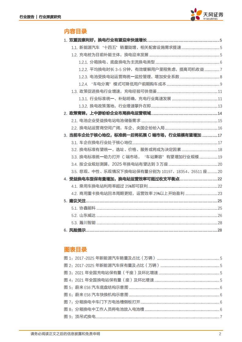 新型电力系统：换电模式分析-天风证券.pdf 第2页
