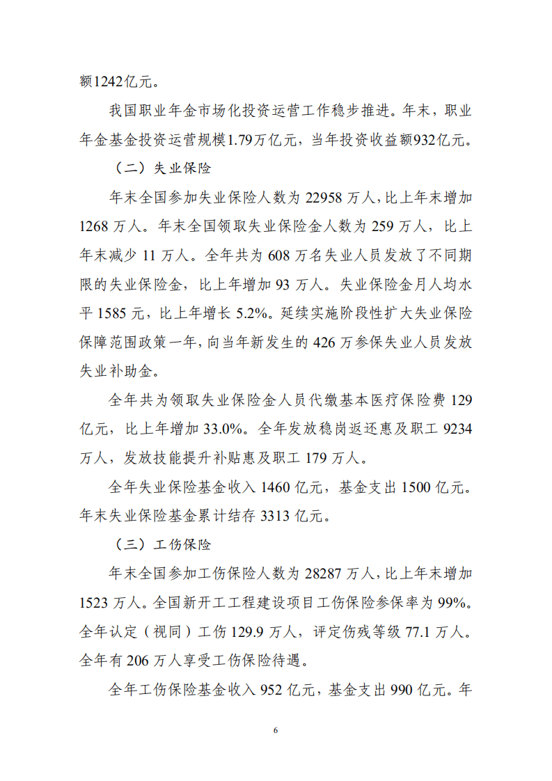 人力资源和社会保障部：2021年度人力资源和社会保障事业发展统计公报.pdf 第6页
