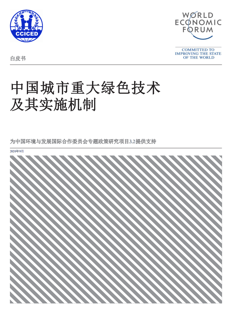 世界经济论坛：2020中国城市重大绿色技术及其实施机制.pdf 第1页