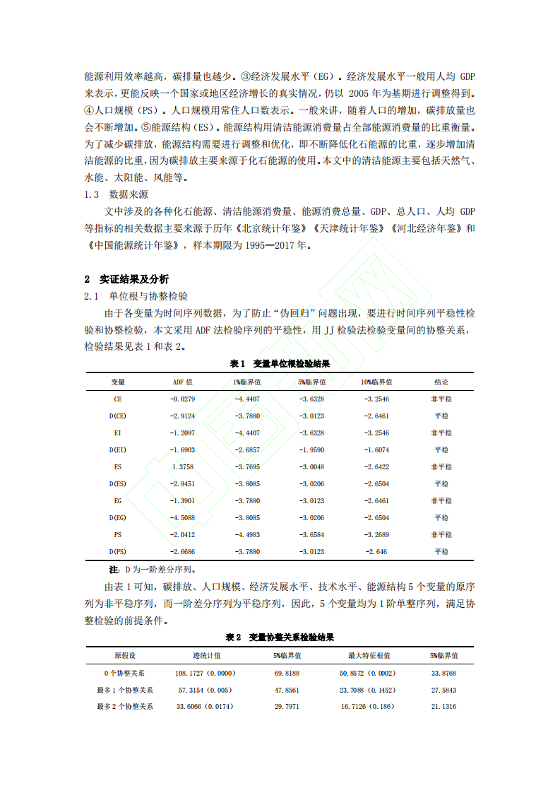 碳中和目标下京津冀碳排放影响因素_省略_分位数回归和VAR模型的实证分析.pdf 第5页