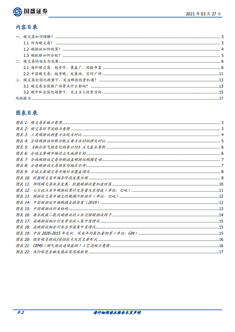 主题策略-碳中和主题投资（二）：全国碳交易将至，关注五大投资方向-国盛证券[张启尧,王程锦]-20210329【18页】.pdf 第2页