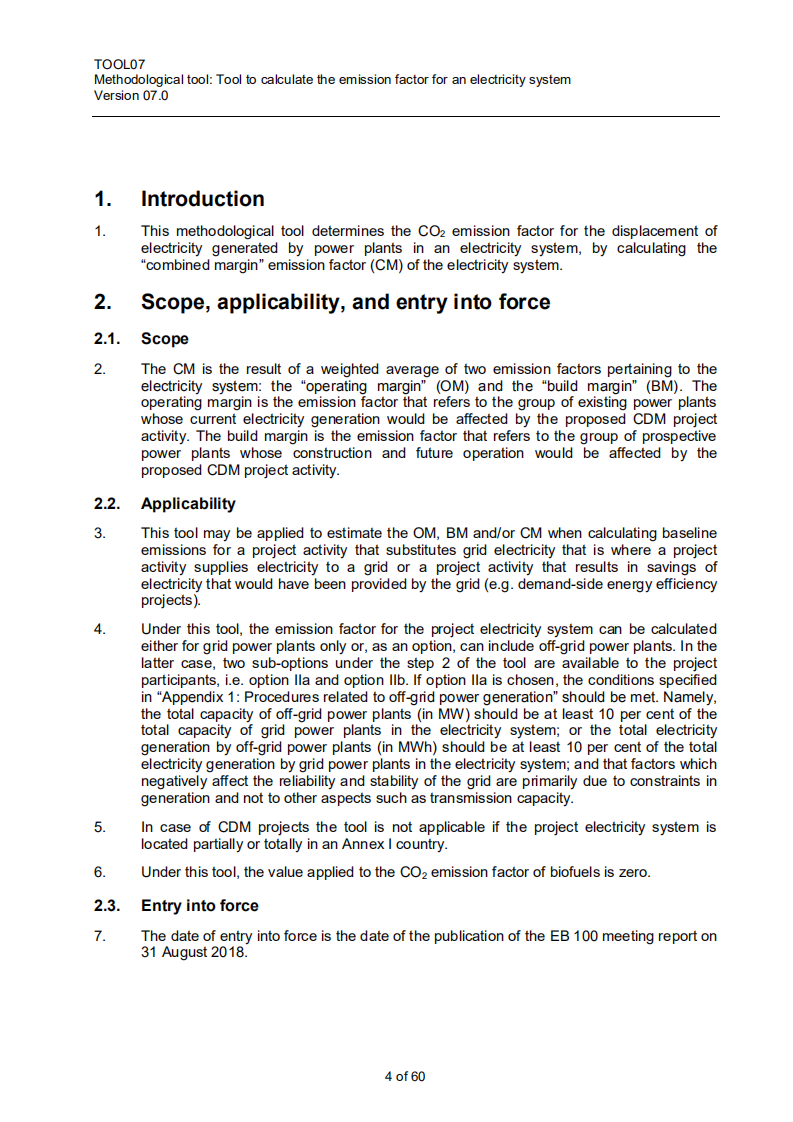 CDM《电力系统排放因子计算工具》（07.0版）.pdf 第4页