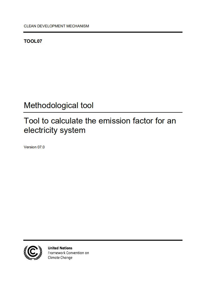 CDM《电力系统排放因子计算工具》（07.0版）.pdf 第1页