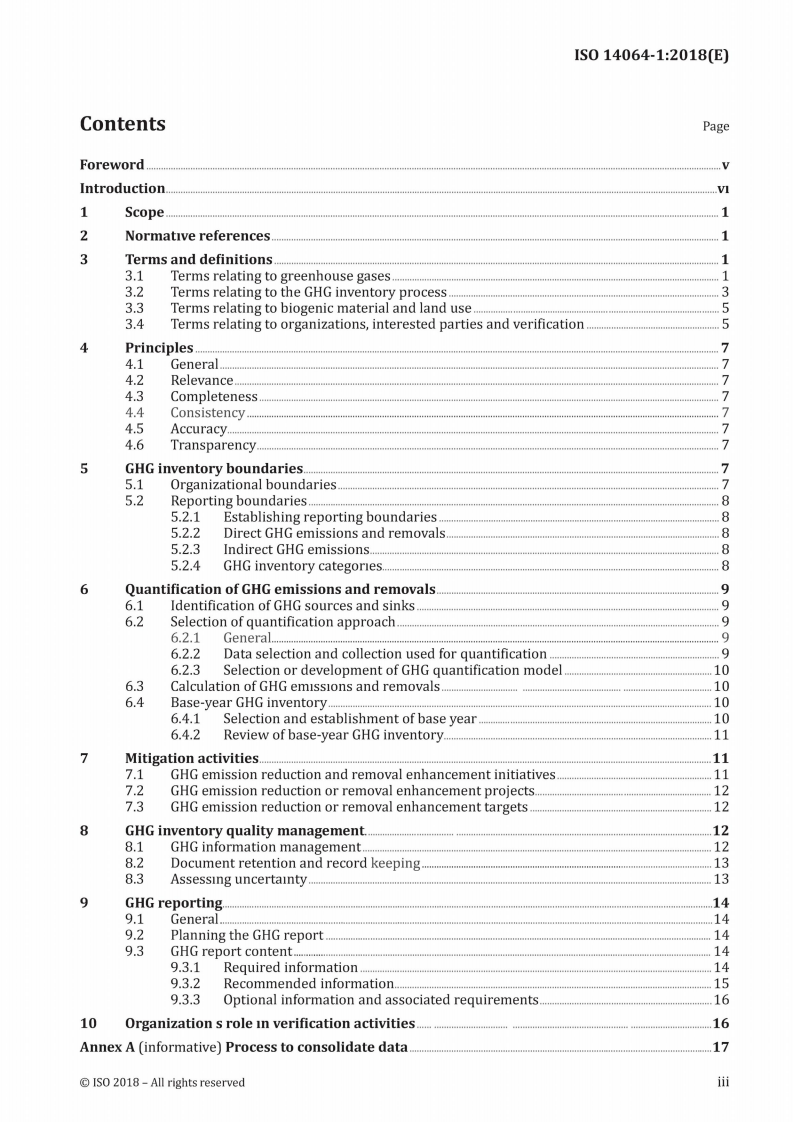 ISO14064-1-2018 温室气体 第一部分 组织层上对温室气体排放和清除的量化和报告的规范及指南（英文）.pdf 第3页