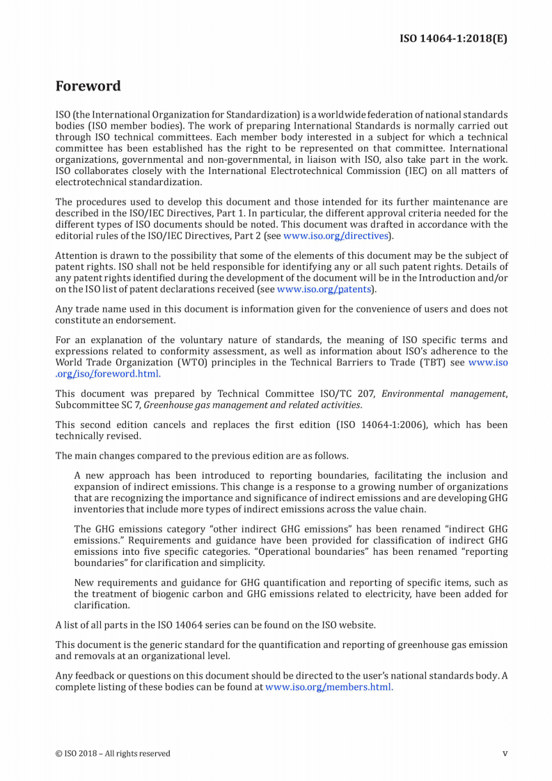 ISO14064-1-2018 温室气体 第一部分 组织层上对温室气体排放和清除的量化和报告的规范及指南（英文）.pdf 第5页