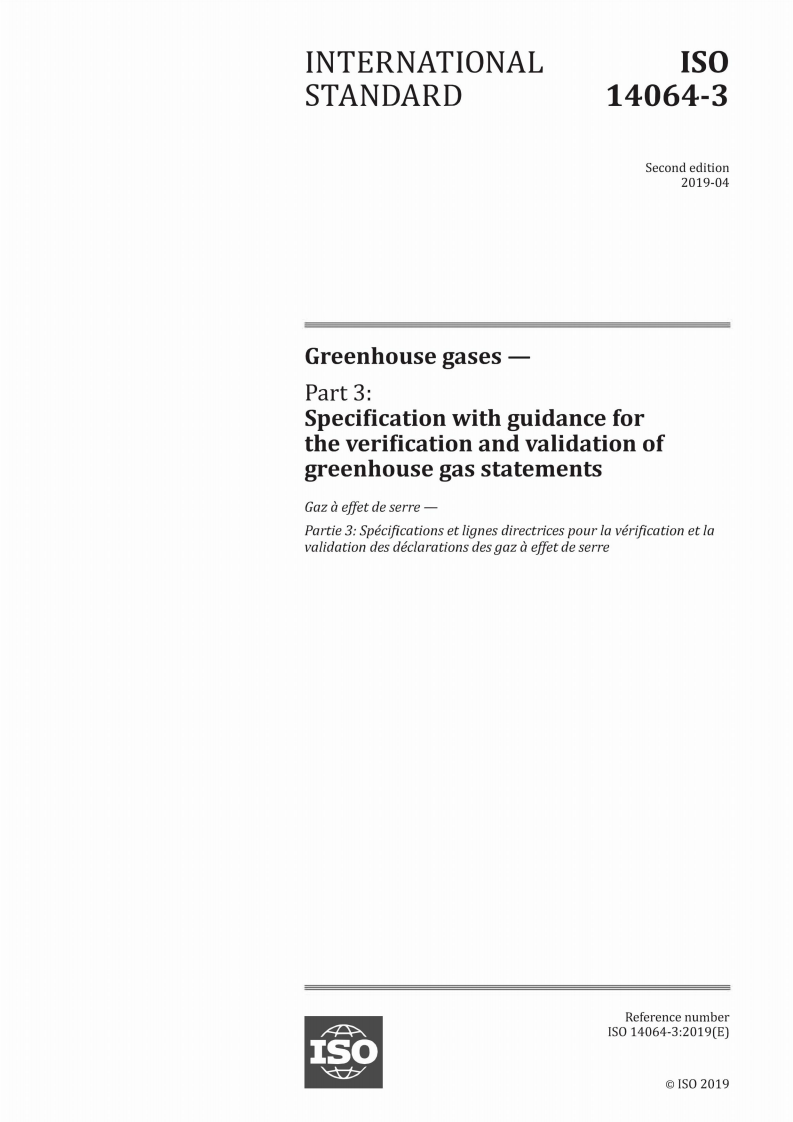 ISO14064-3-2019  温室气体 第三部分 温室气体声明审定与核查的规范及指南（英文）.pdf 第1页