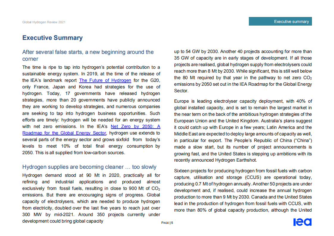 原报告：《全球氢能回顾2021》-IEA.pdf 第5页