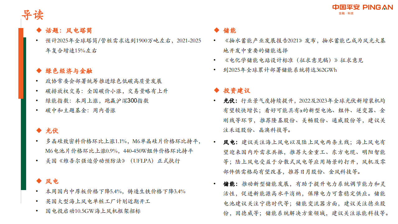 月酝知风之绿色能源与前瞻性产业2022年6月报-平安证券.pdf 第2页