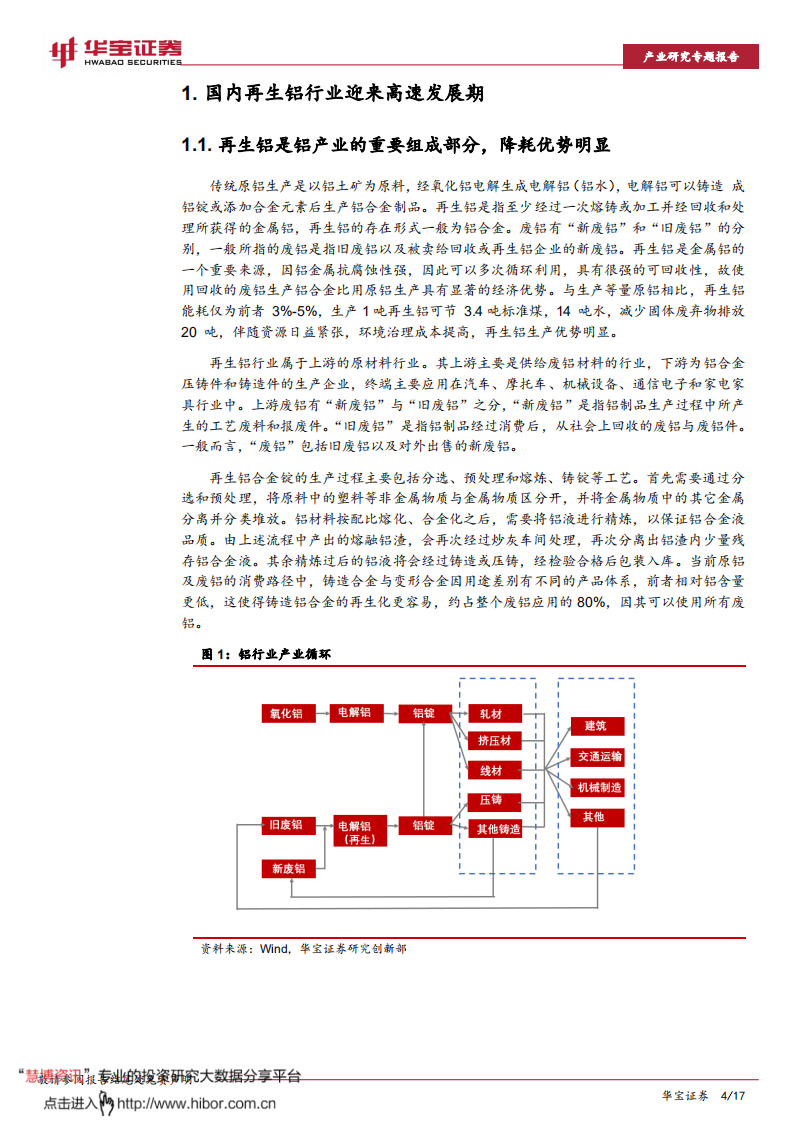再生铝行业研究专题报告：“碳中和”下电解铝产能接近红线，再生铝迎发展良机-华宝证券.pdf 第4页