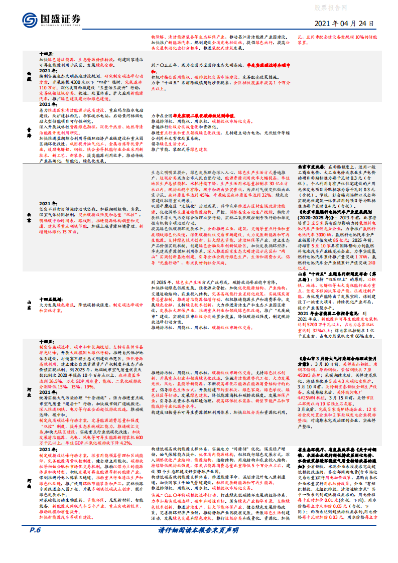 碳中和系列一：各部委各省碳中和已有政策一览（2021.4.24）-国盛证券.pdf 第6页