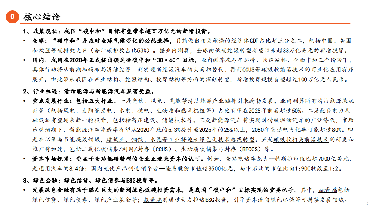 碳中和政策现状、行业机遇及绿色金融（2021政策机遇绿色金融行业迈向碳中和的机遇和挑战）.pdf 第2页