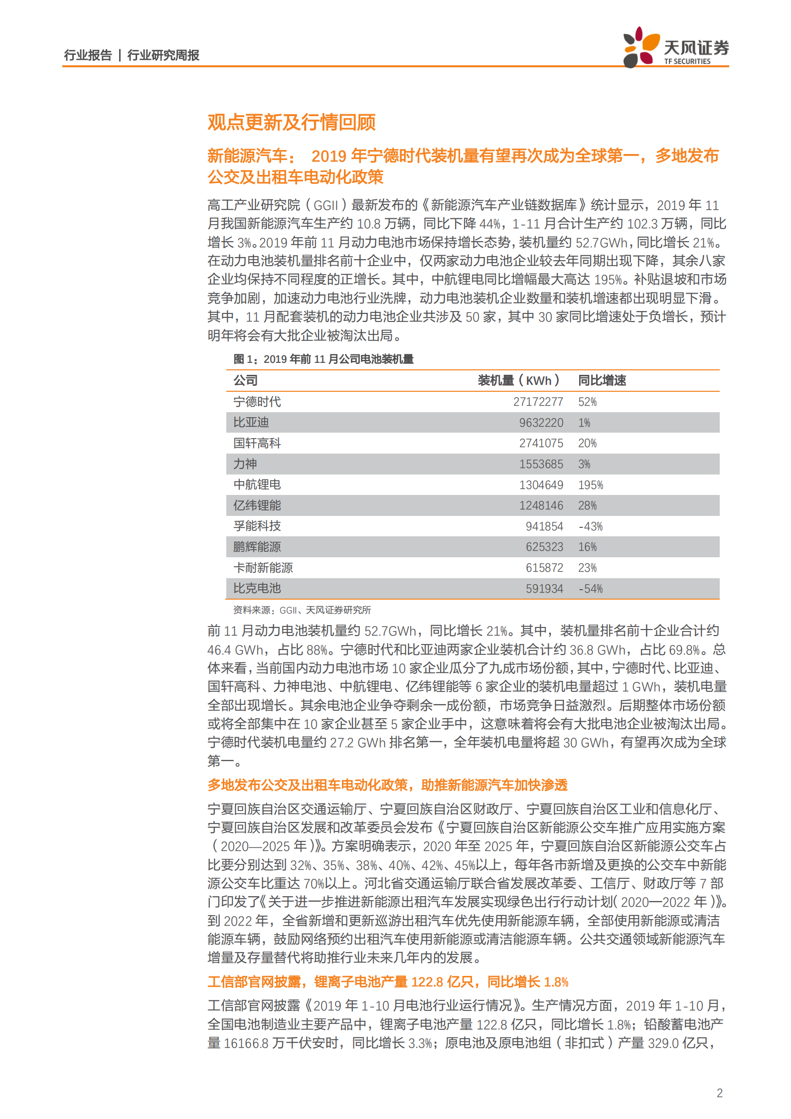 电气设备行业：宁德装机量有望再成全球第一，2020年光伏需求或将反转-191224.pdf 第2页