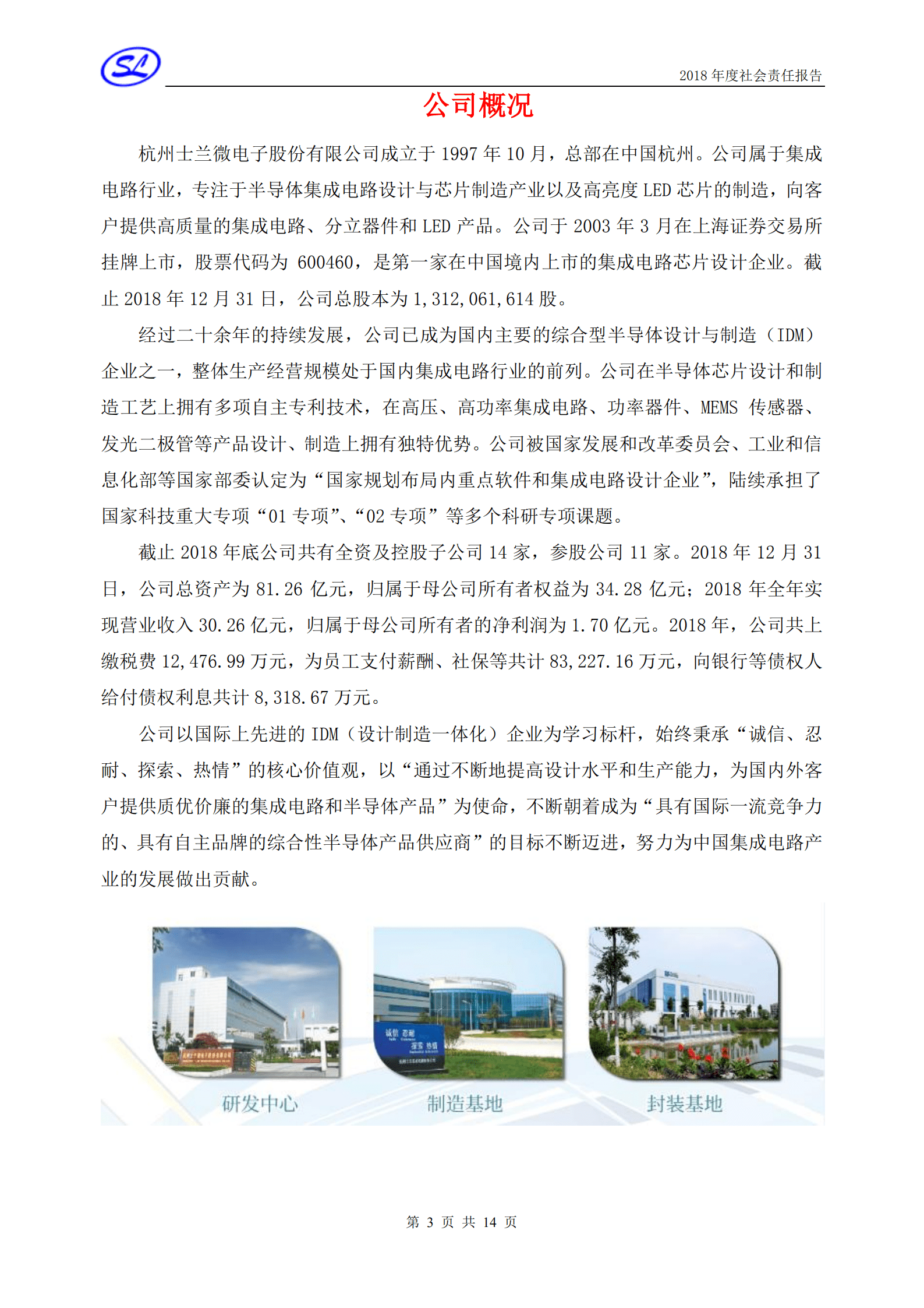 杭州士兰微电子股份有限公司2018年度社会责任报告.PDF 第3页