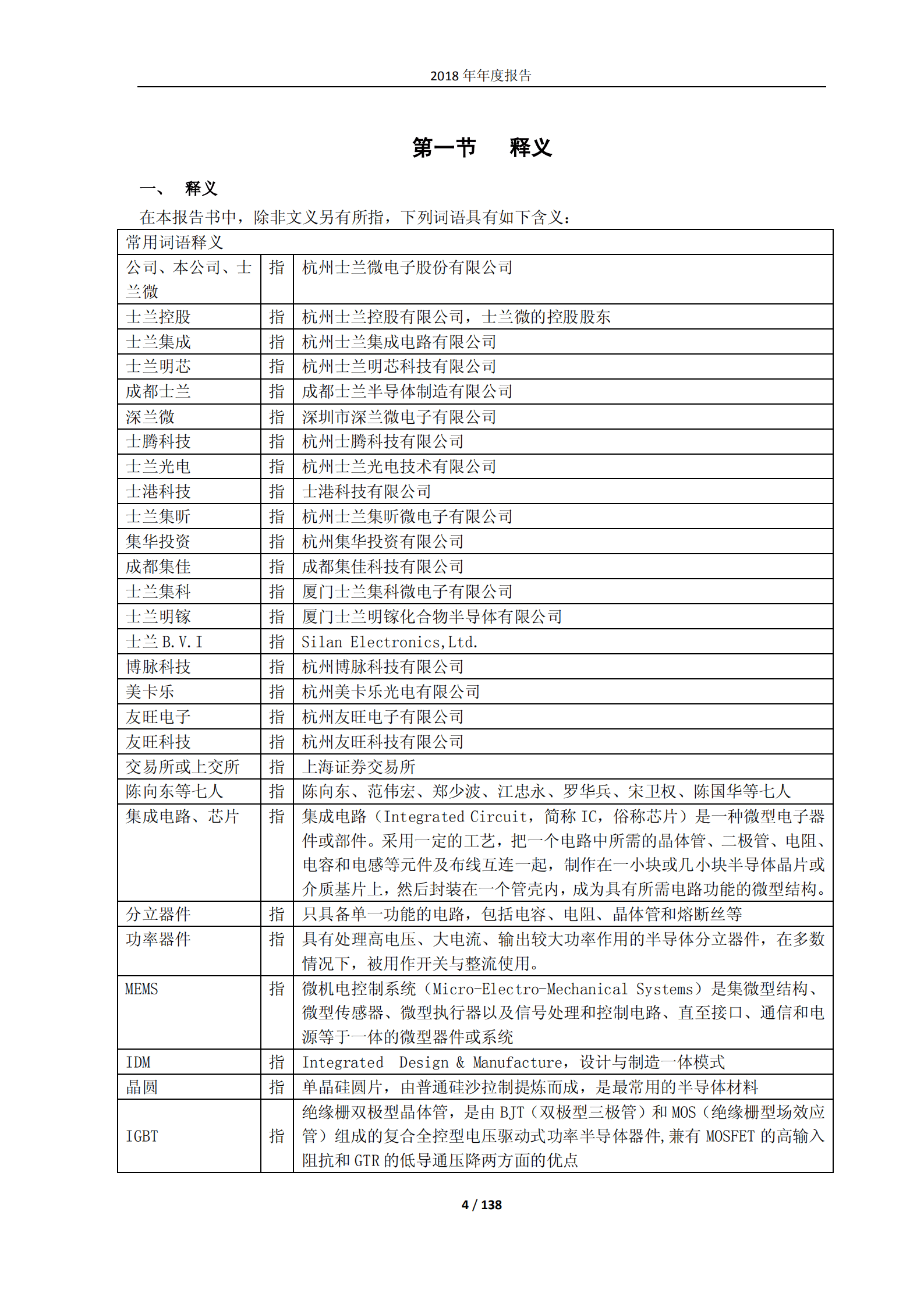 杭州士兰微电子股份有限公司2018年年度报告.PDF 第4页