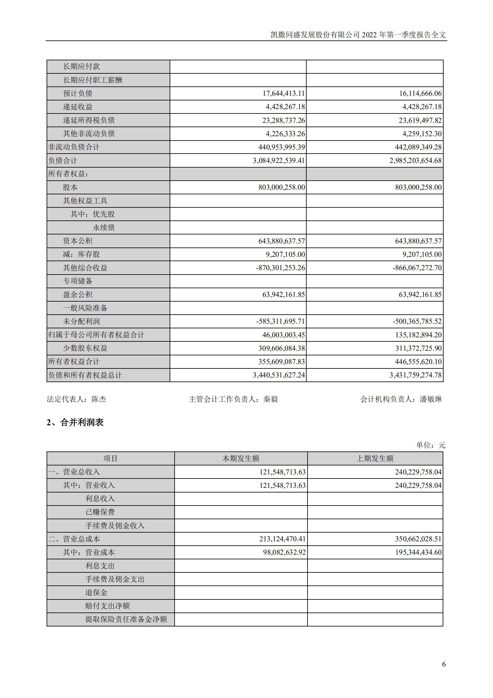 凯撒同盛发展股份有限公司2022年一季度报告.PDF 第6页