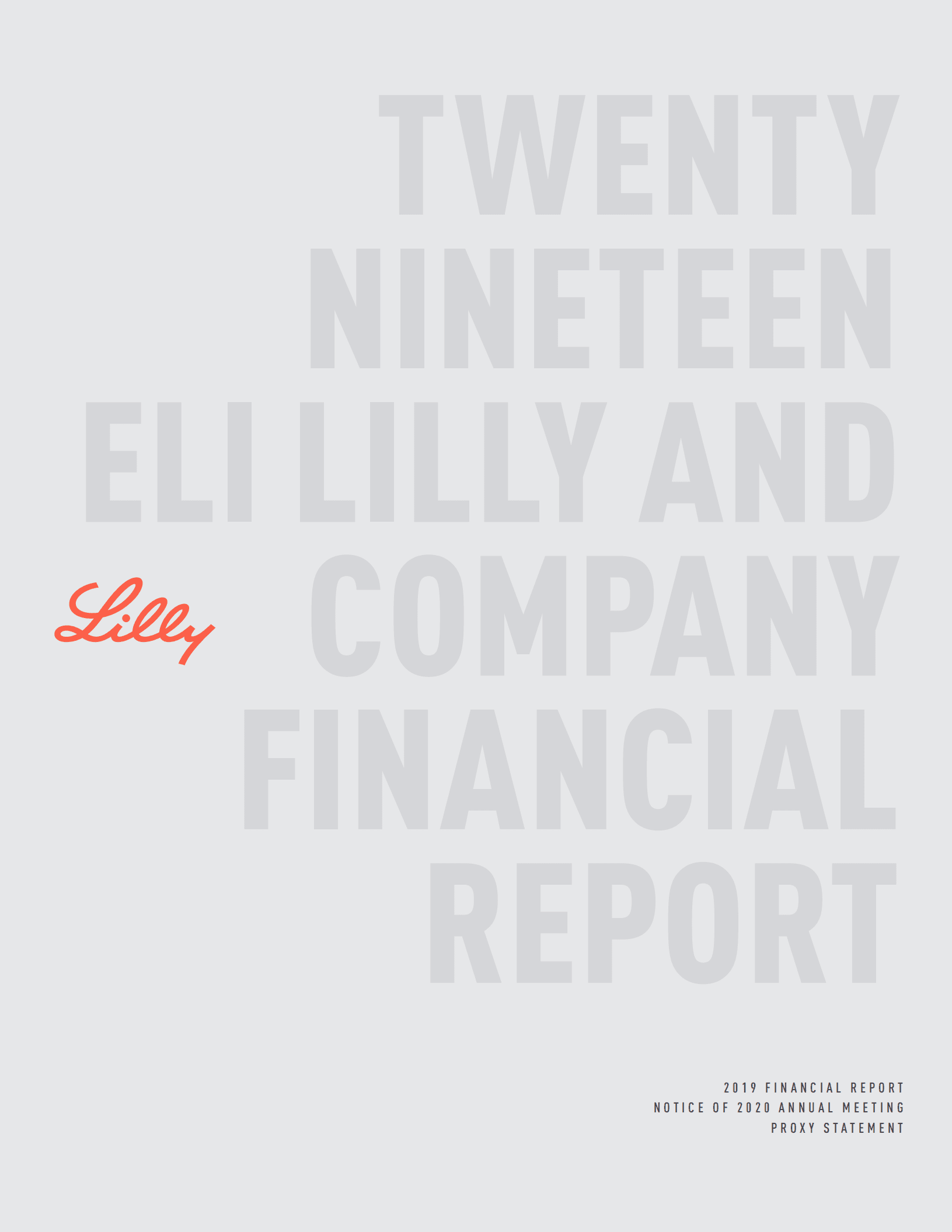 美国礼来公司（ELI LILLY）2019年年度报告（英文版）.pdf 第1页