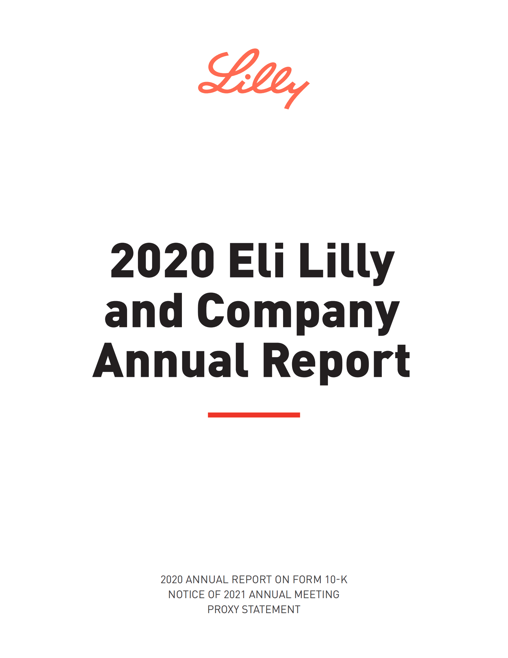 美国礼来公司（ELI LILLY）2020年年度报告（英文版）.pdf 第1页