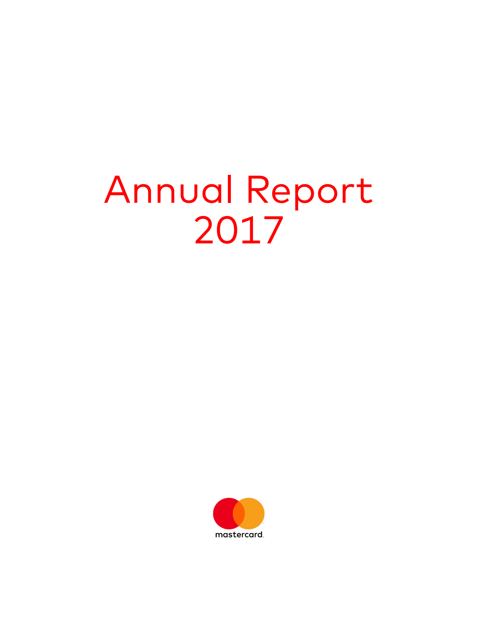 万事达卡（MasterCard）2017年年度报告（英文版）.pdf 第1页