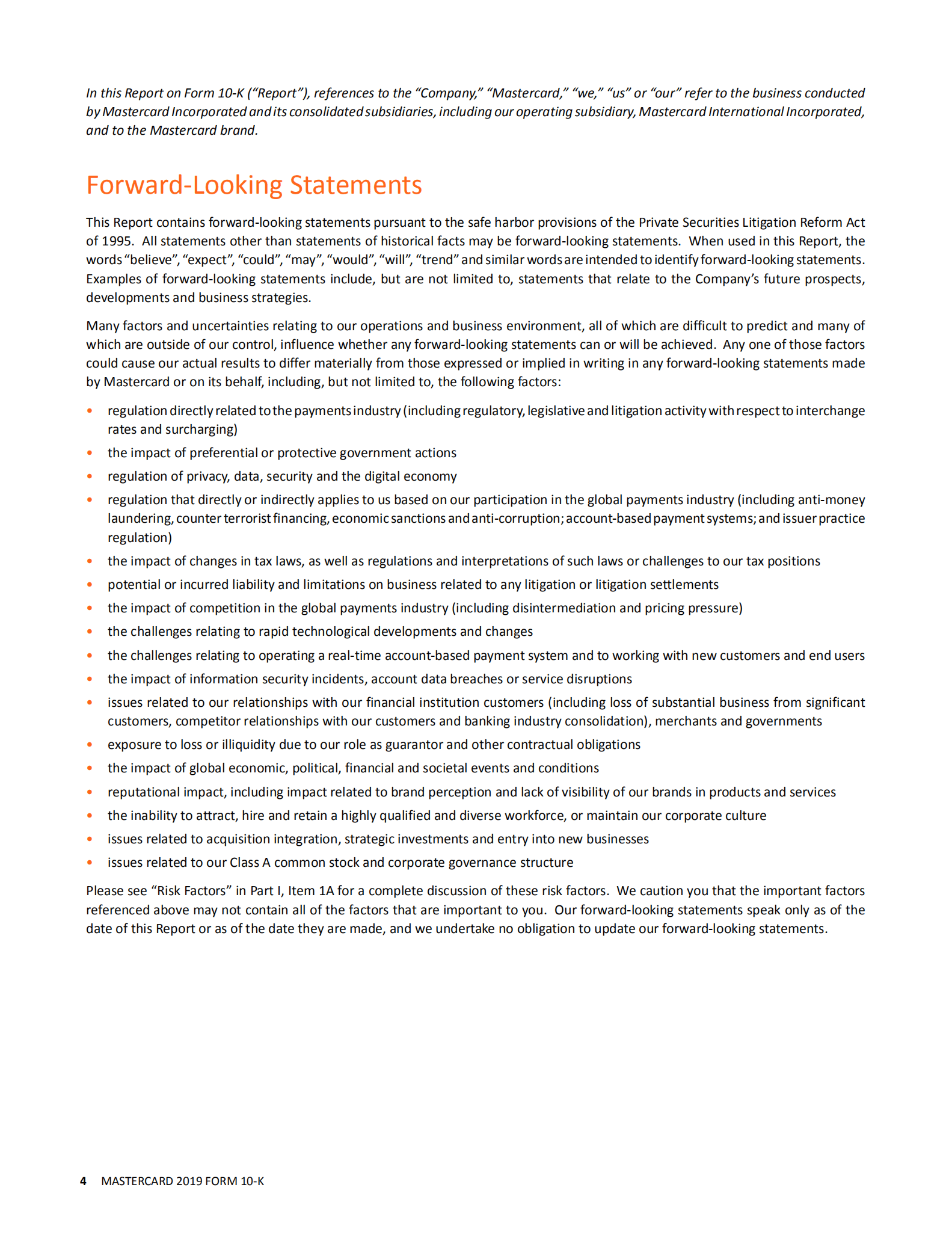 万事达卡（MasterCard）2019年年度报告（英文版）.pdf 第4页