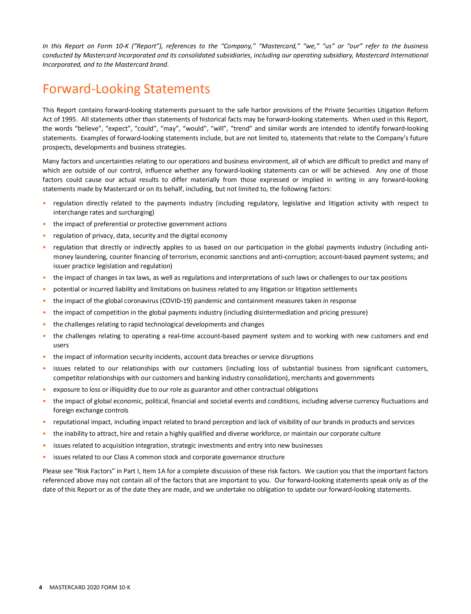 万事达卡（MasterCard）2020年年度报告（英文版）.pdf 第4页