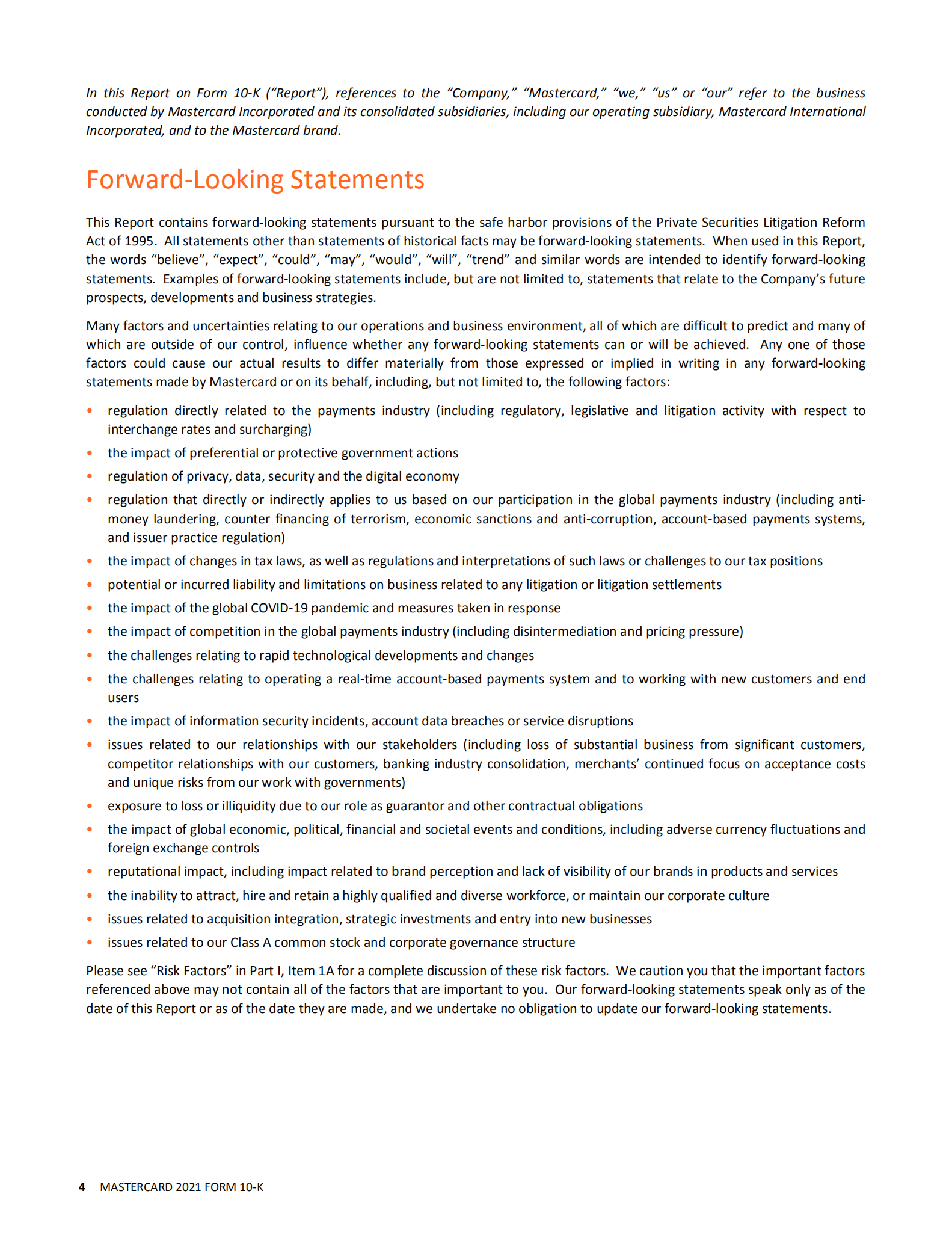 万事达卡（MasterCard）2021年年度报告（英文版）.pdf 第4页