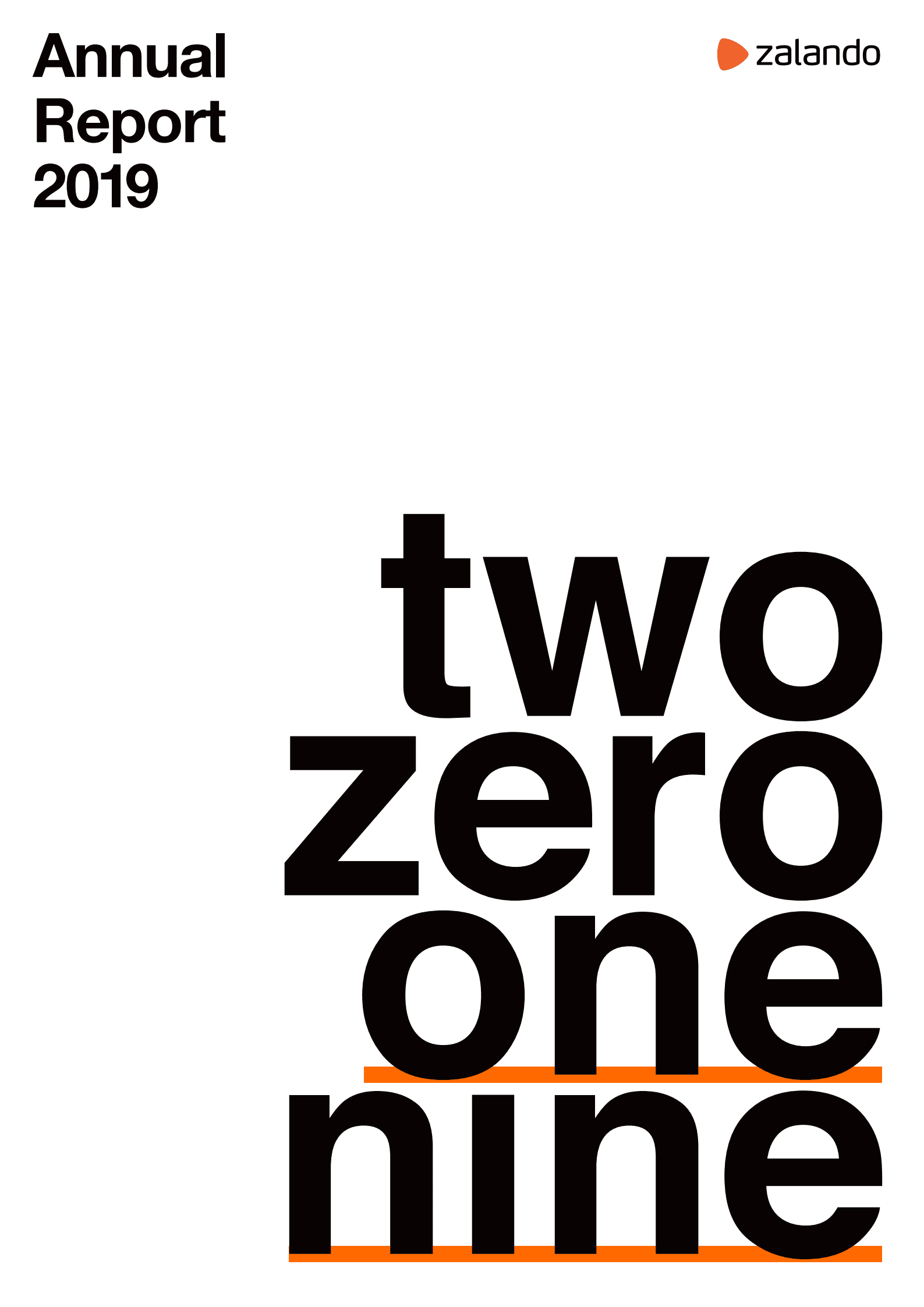 Zalando：2019年年度报告（英文版）.pdf 第1页