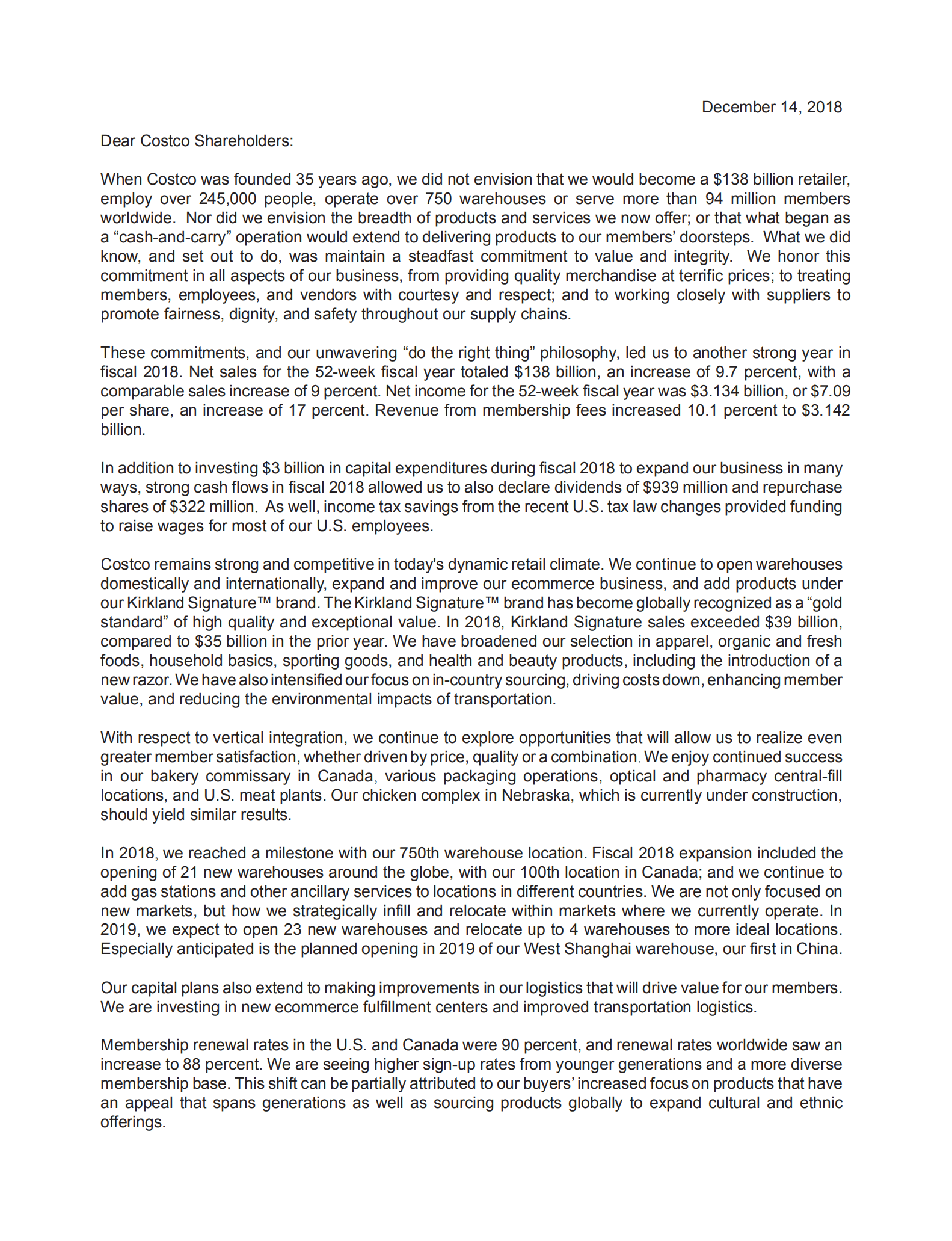 开市客（COSTCO WHOLESALE）2018年年度报告（英文版）.pdf 第3页