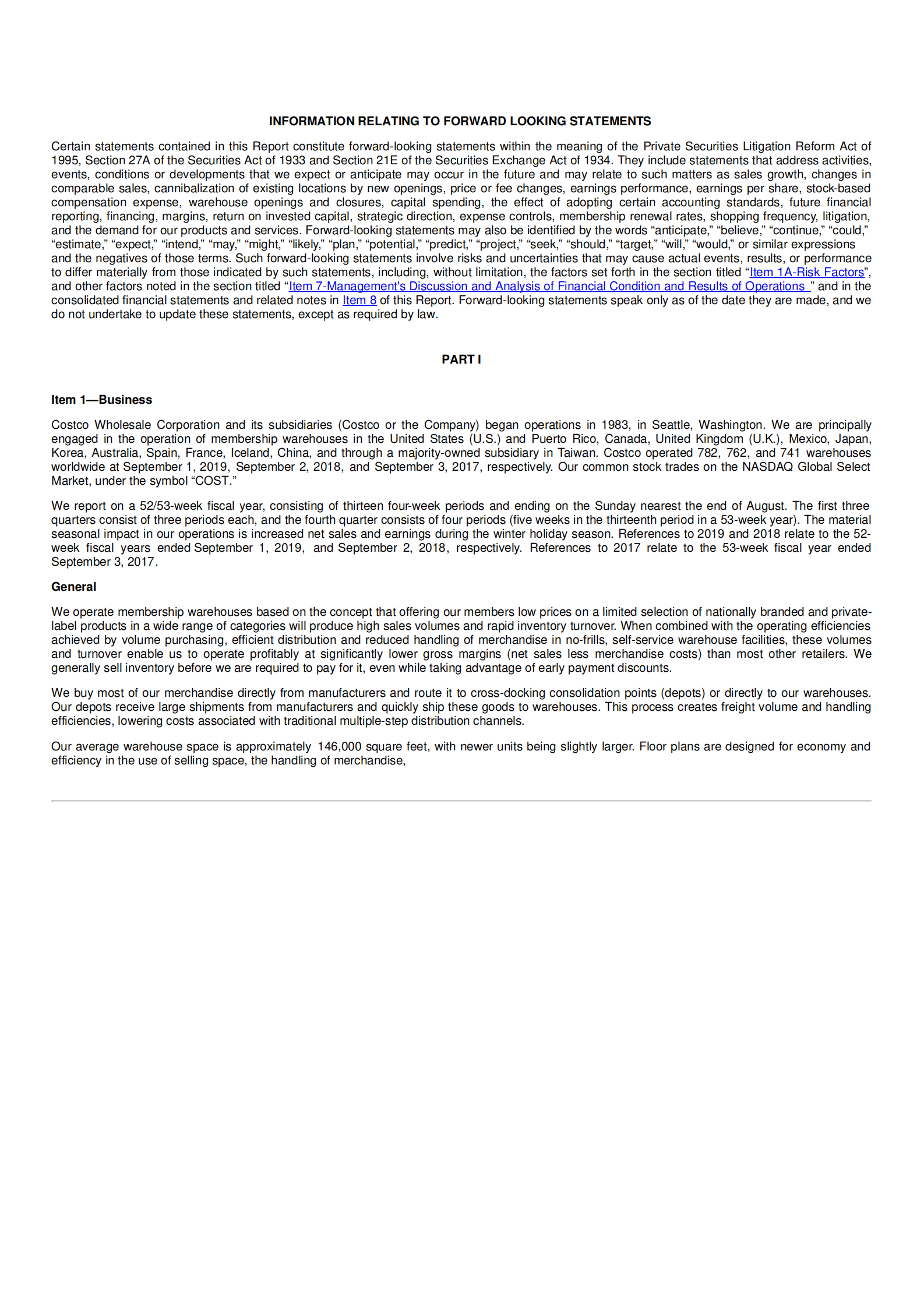 开市客（COSTCO WHOLESALE）2019年年度报告（英文版）.pdf 第4页