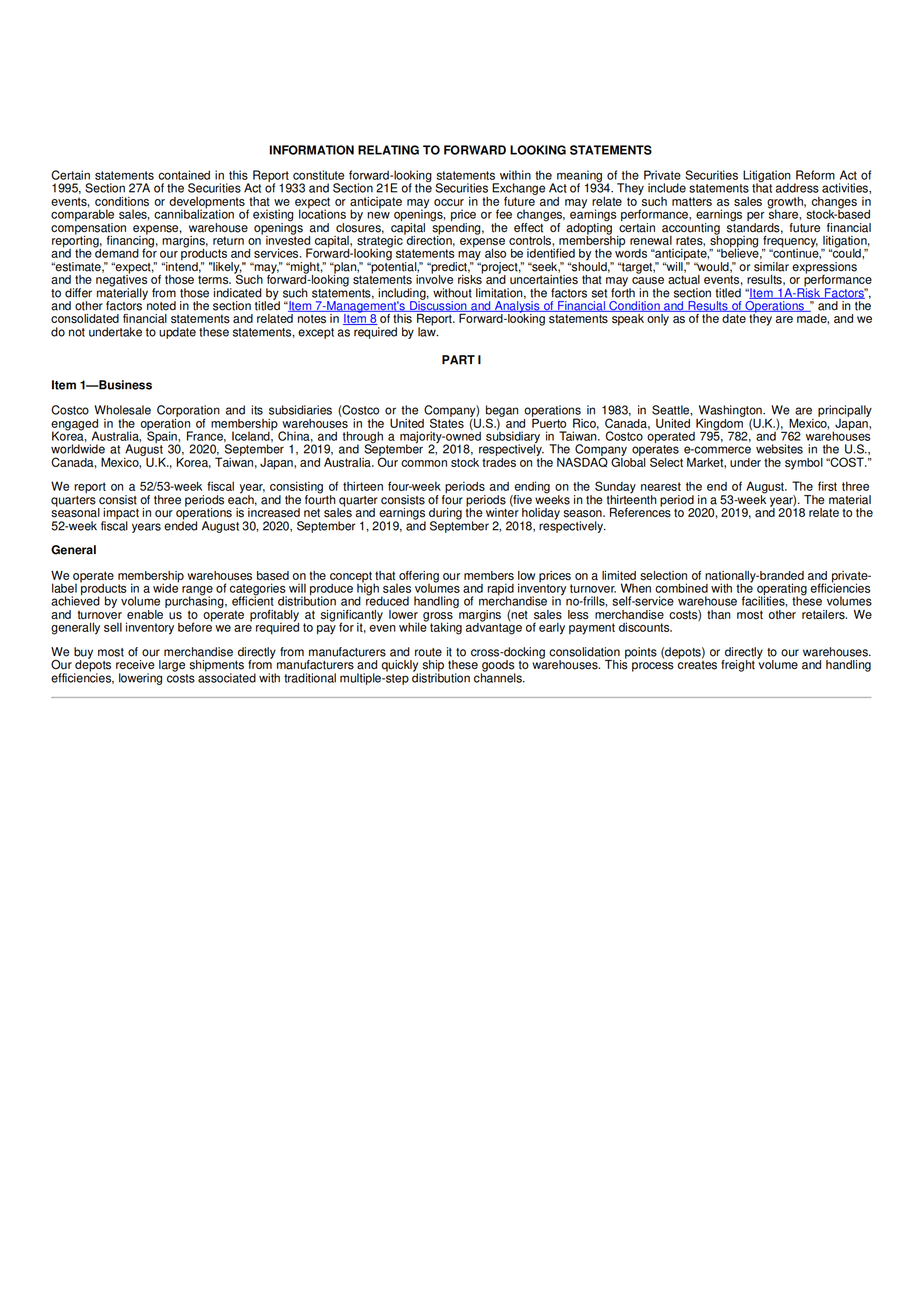 开市客（COSTCO WHOLESALE）2020年年度报告（英文版）.pdf 第4页