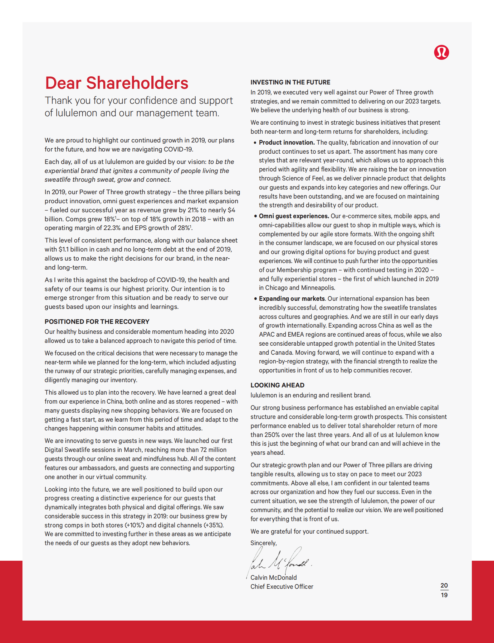 露露乐蒙（Lululemon）2019年年度报告（英文版）.pdf 第2页