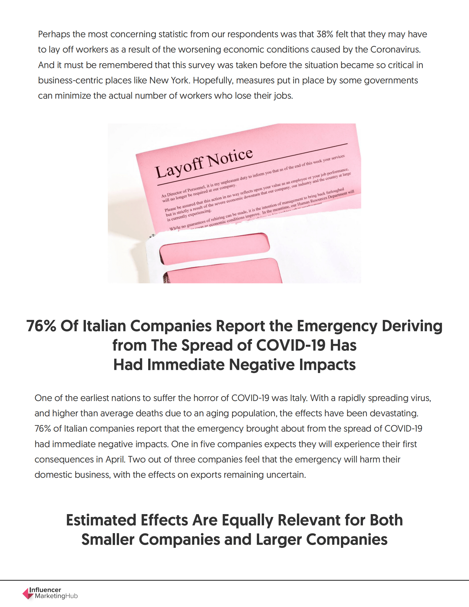 Influencer Marketing Hub：COVID-19营销和广告支出影响报告及统计数据（英文版）.pdf 第6页