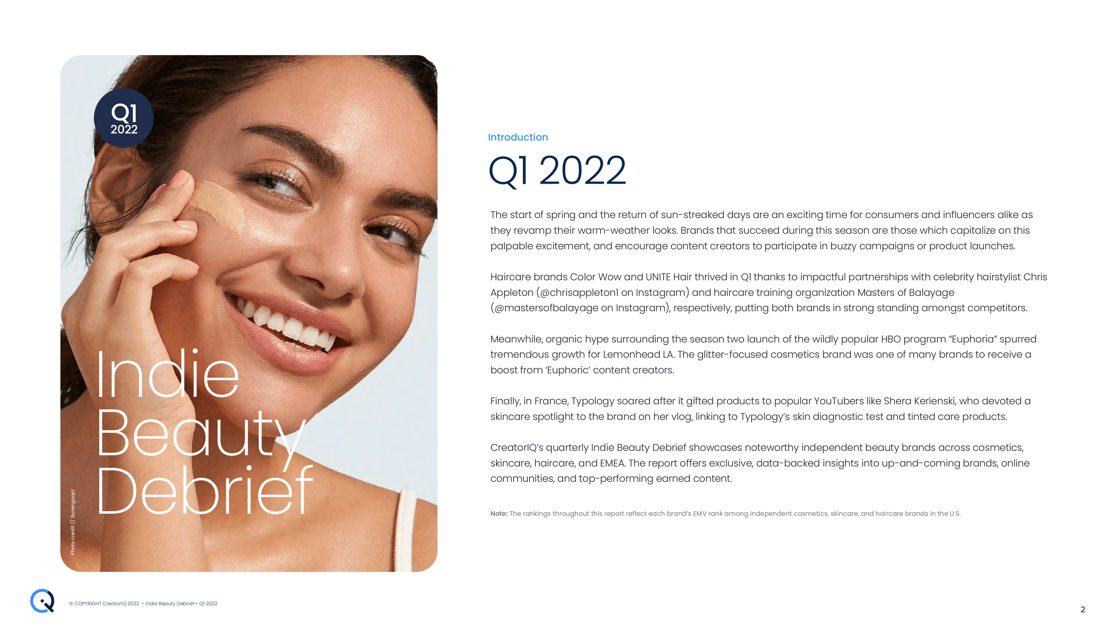 Tribe Dynamics：2022年第一季度美国、欧洲、中东及非洲地区的顶级独立美容品牌报告（英文版）.pdf 第2页