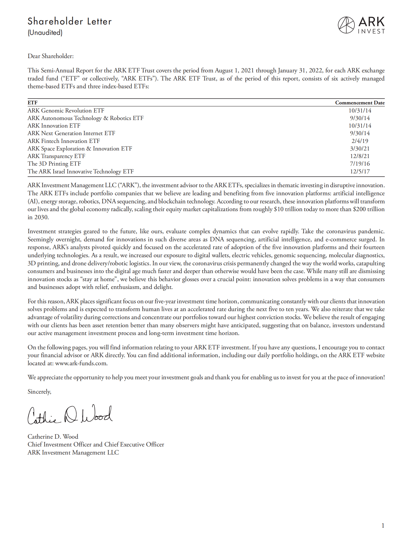 方舟投资（ARK Invest）：2022年ETF基金半年度报告（英文版）.pdf 第5页