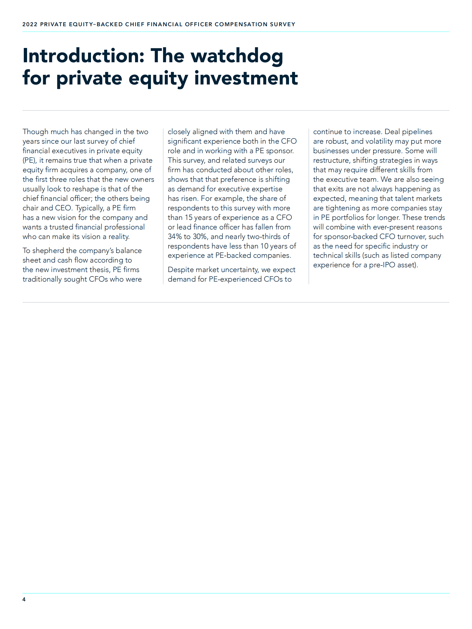 海德思哲（Heidrick & Struggles）：2022年北美和欧洲私募股权公司首席财务官(CFO)薪酬调查报告（英文版）.pdf 第4页
