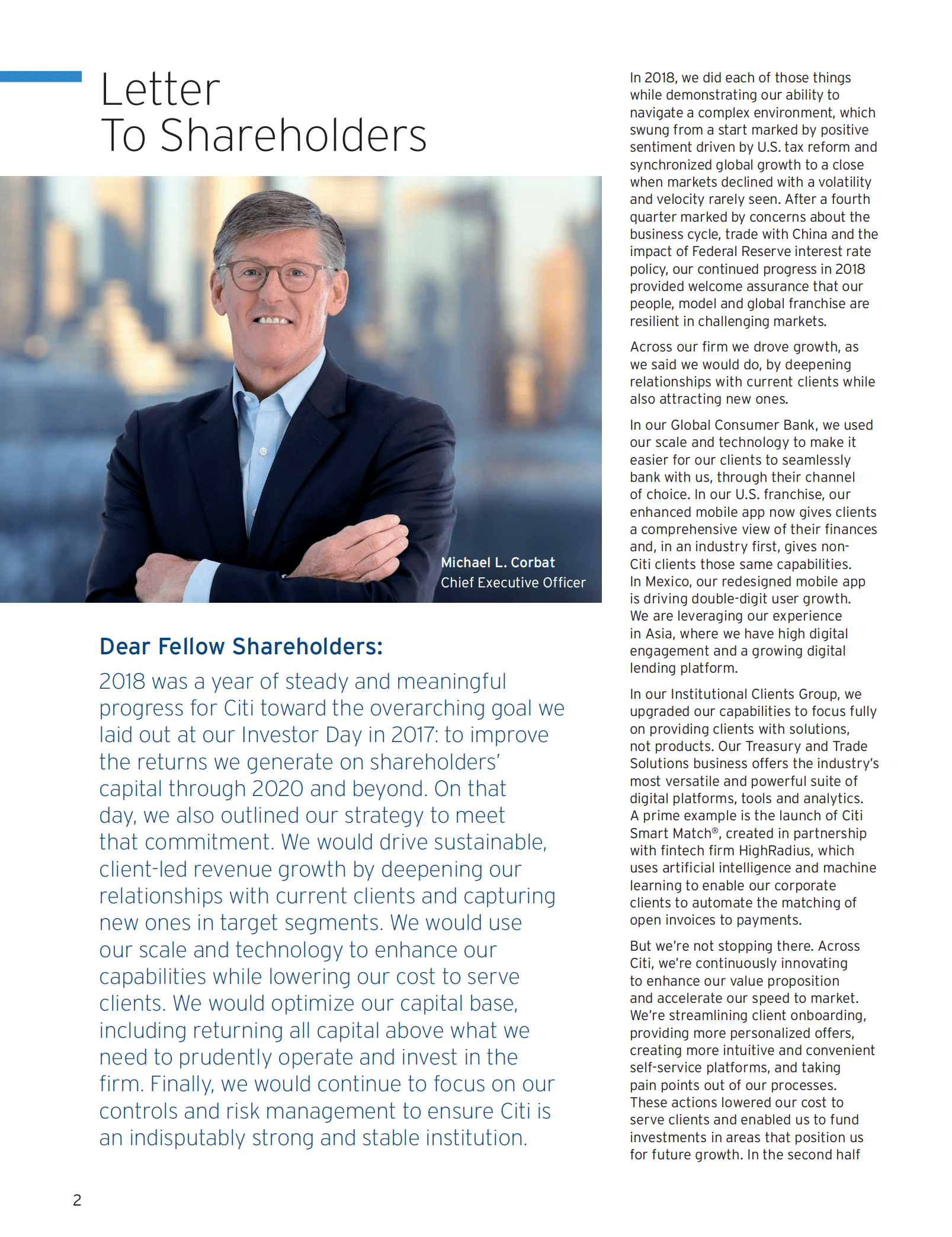 花旗集团（CITIGROUP）2018年年度报告（英文版）.pdf 第4页