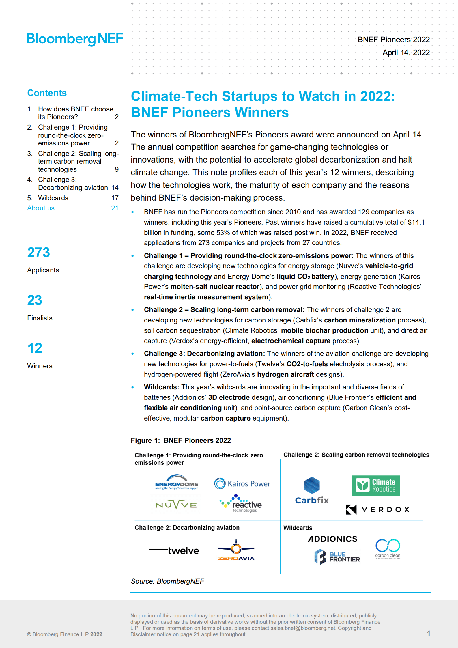 彭博新能源财经（BloombergNEF）：2022年气候技术白皮书-规模化碳去除的创业创新（英文版）.pdf 第1页