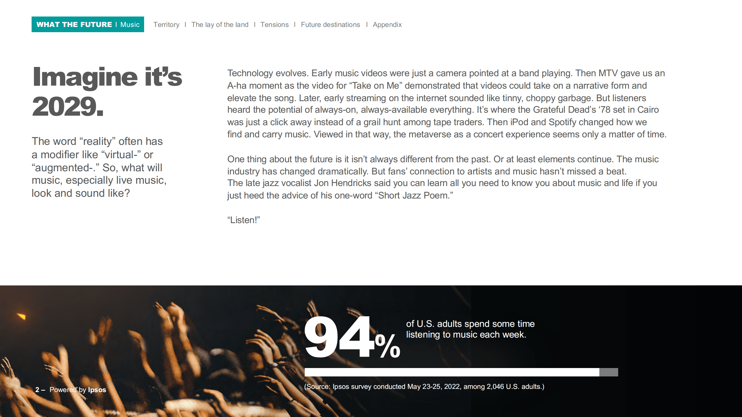 益普索（Ipsos）：音乐产业的未来-科技将如何改变乐迷、乐队和品牌之间的联系（英文版）.pdf 第2页